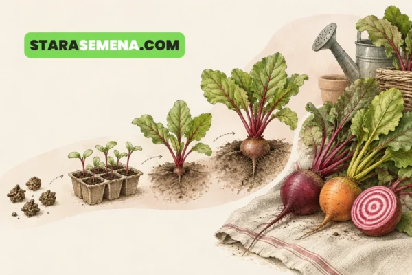 Cvekla od semena do berbe: crvena, zlatna i prugasta cvekla.
